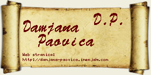 Damjana Paovica vizit kartica